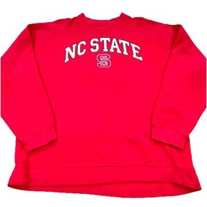 NC State Wolfpack Sweatshirt Men Large Red Crewneck Sweater Spell Out Y2K VTG